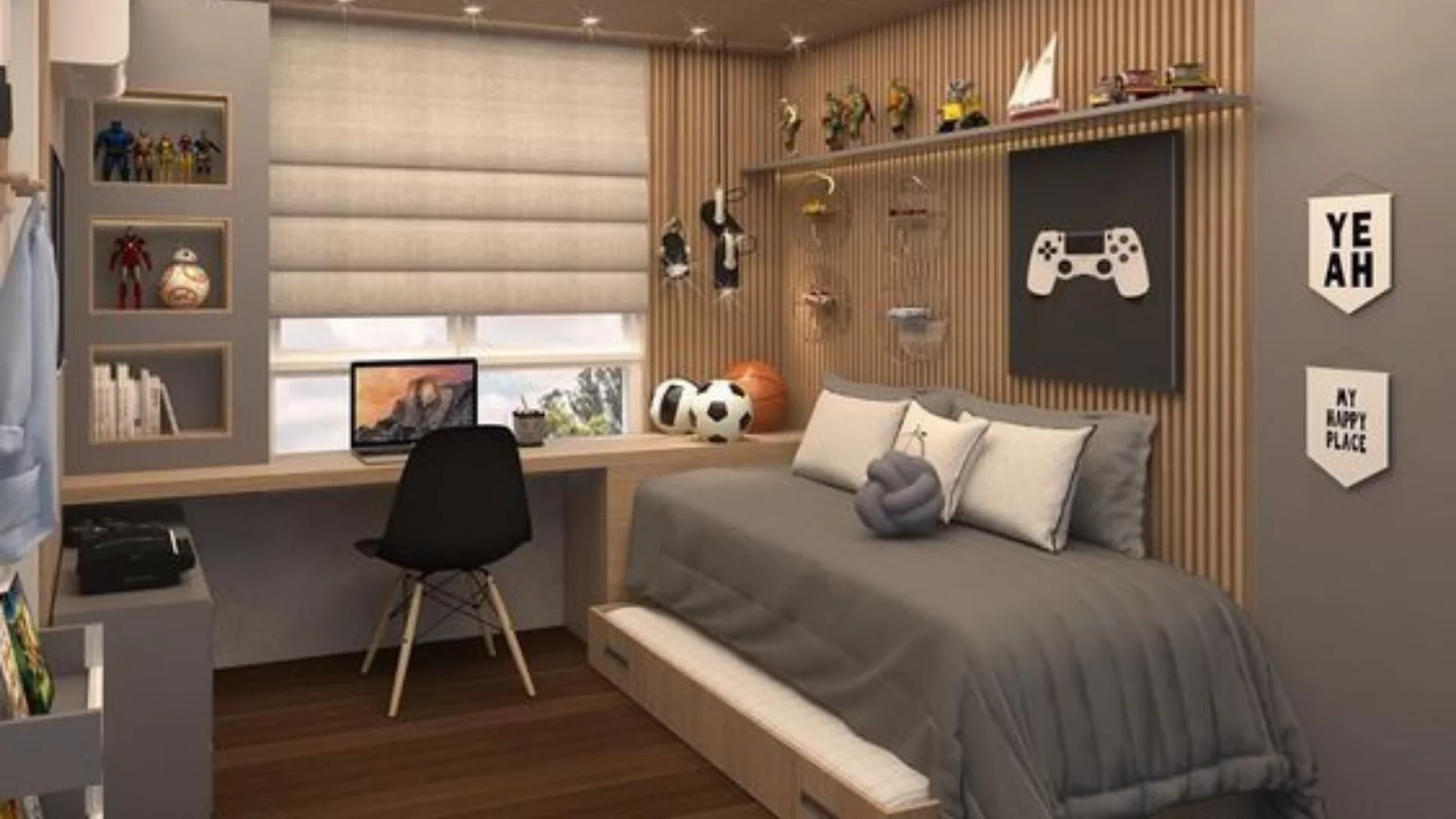 Papel de Parede ou Pintura Geométrica: Qual a Melhor Opção para o Quarto Teen?