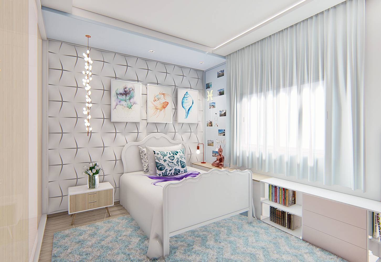 acabamentos para quarto pequeno