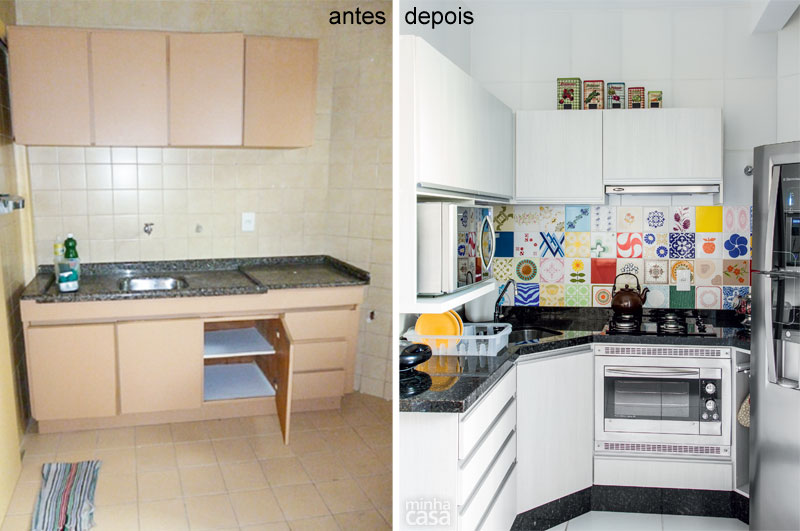 antes e depois reforma de cozinha