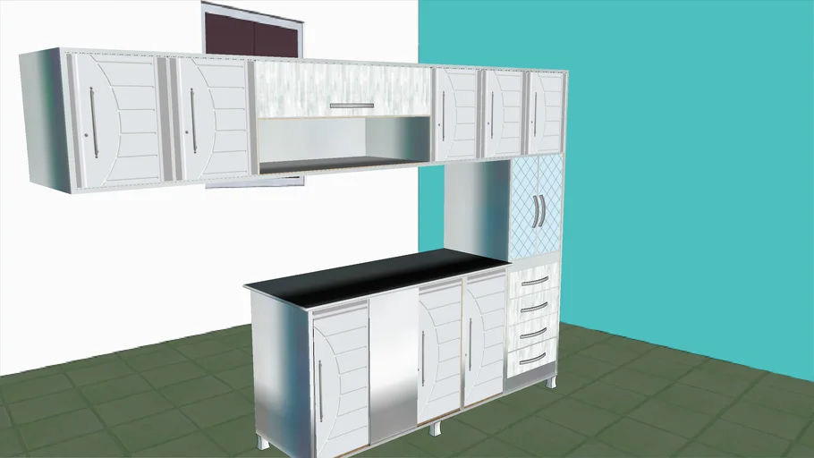 armario de cozinha de aco