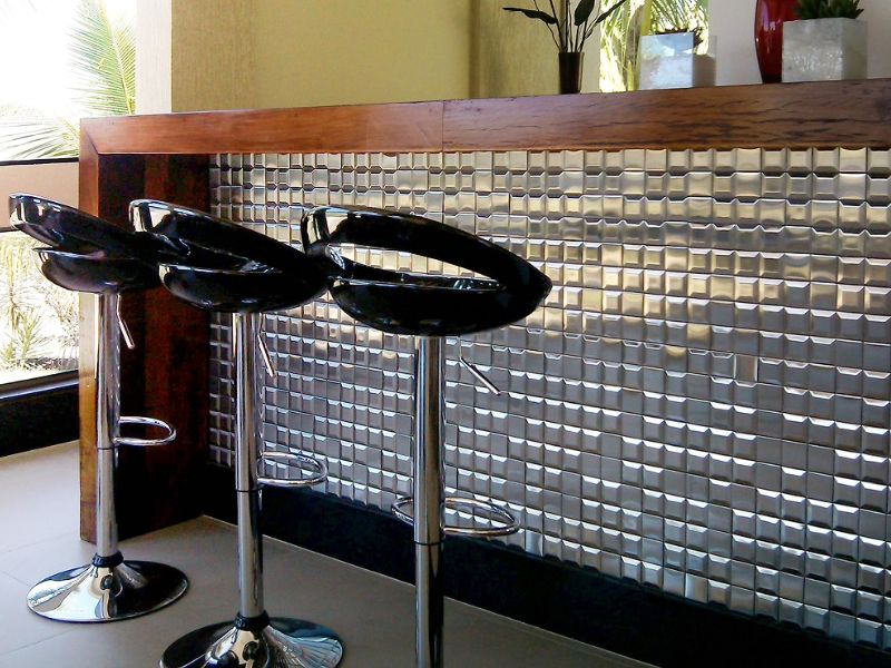 bancada de cozinha com pastilhas