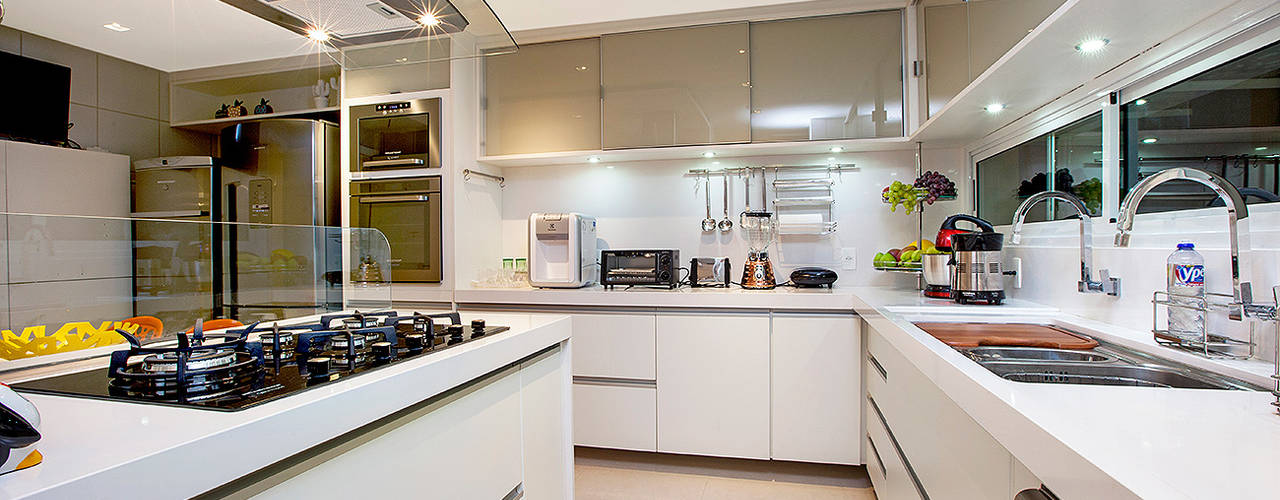 ideias bancada cozinha inox moderna