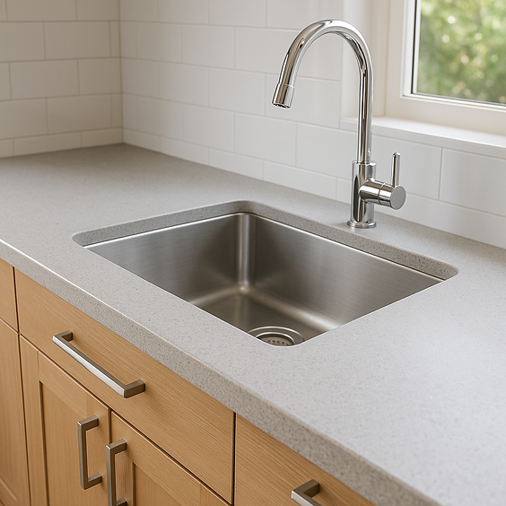 ideias bancada cozinha inox moderna