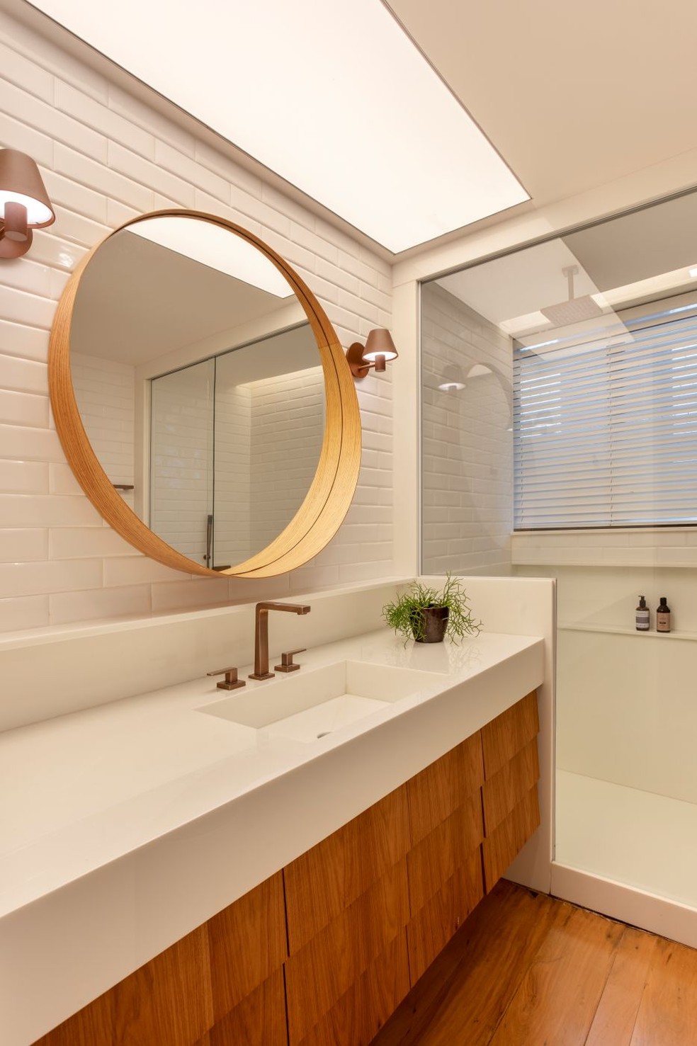 custo projeto banheiro amadeirado