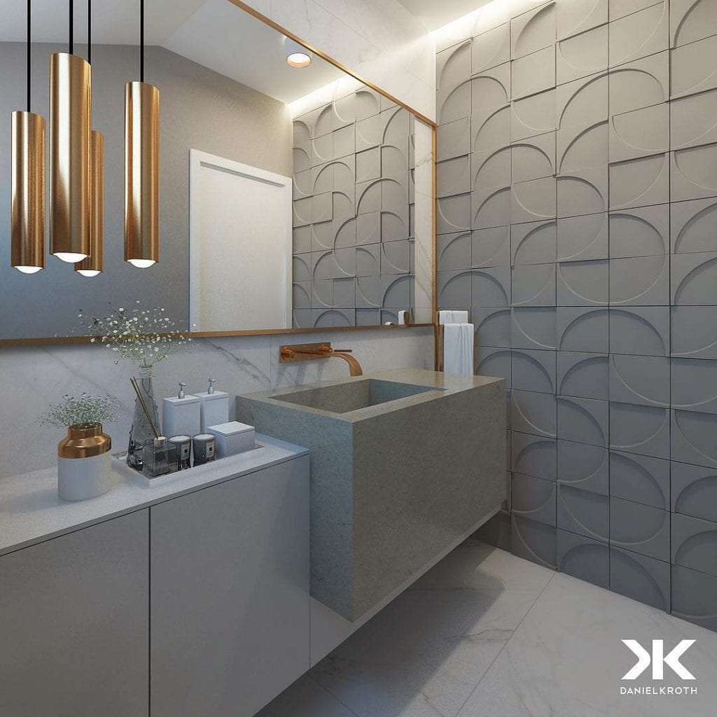 tipos de porcelanato cinza para banheiro