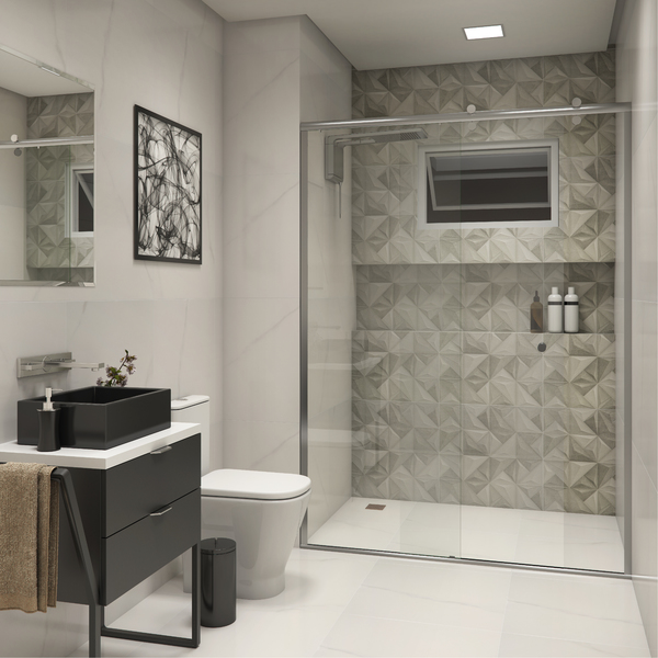 quanto custa reformar banheiro com revestimento cinza