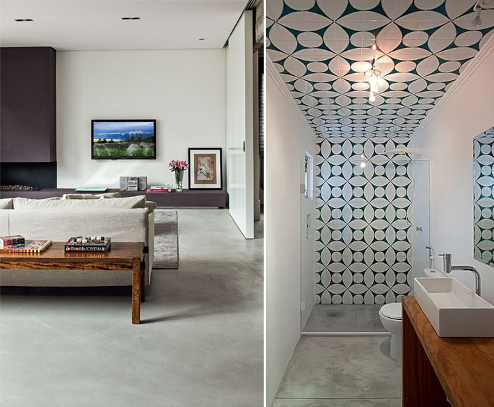 banheiro com cimento queimado