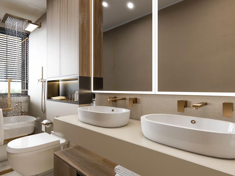 banheiro com duas cubas vs uma cuba grande