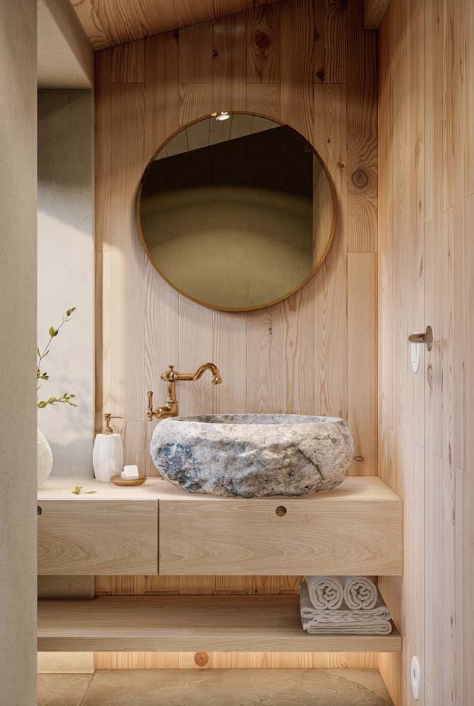 Detalhes decorativos que transformam seu banheiro em um refúgio farmhouse