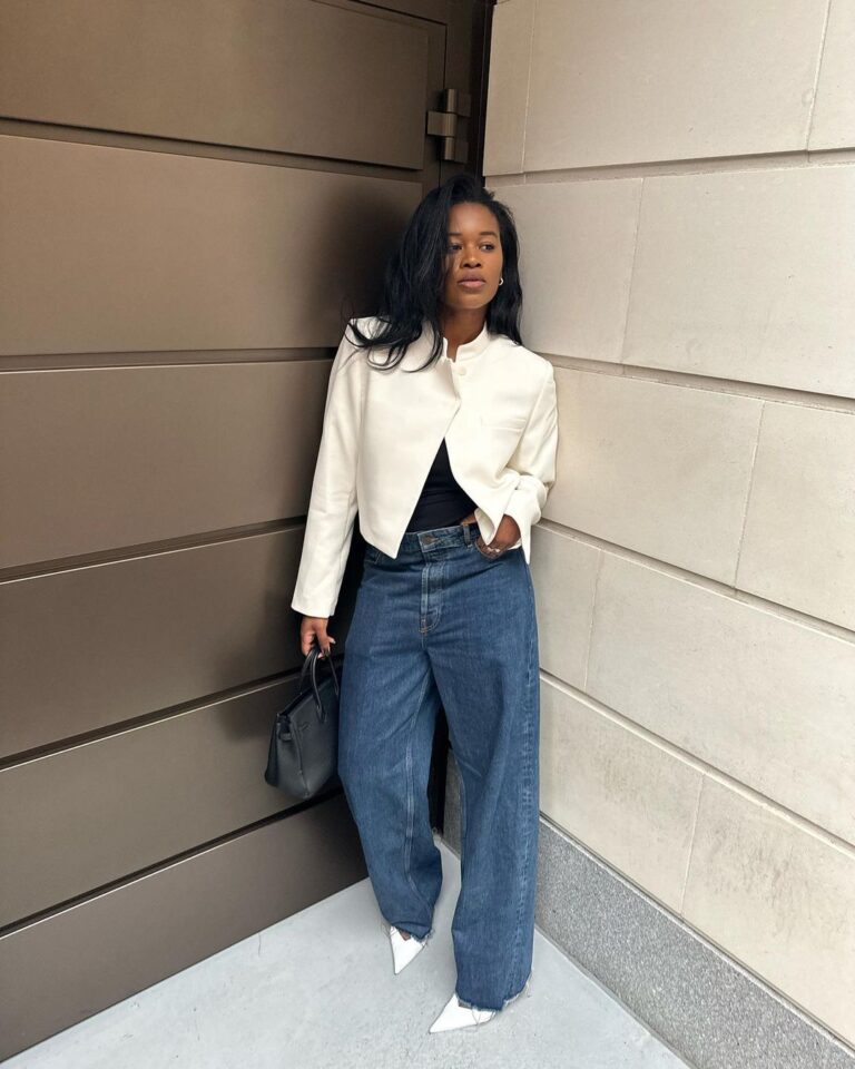 calça jeans wide leg clara