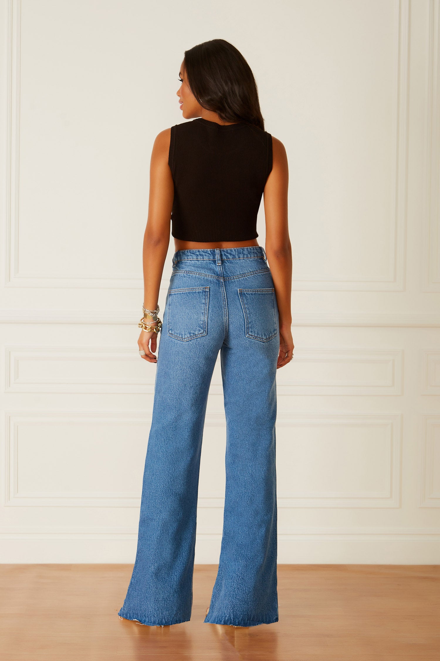 calça jeans wide leg masculina