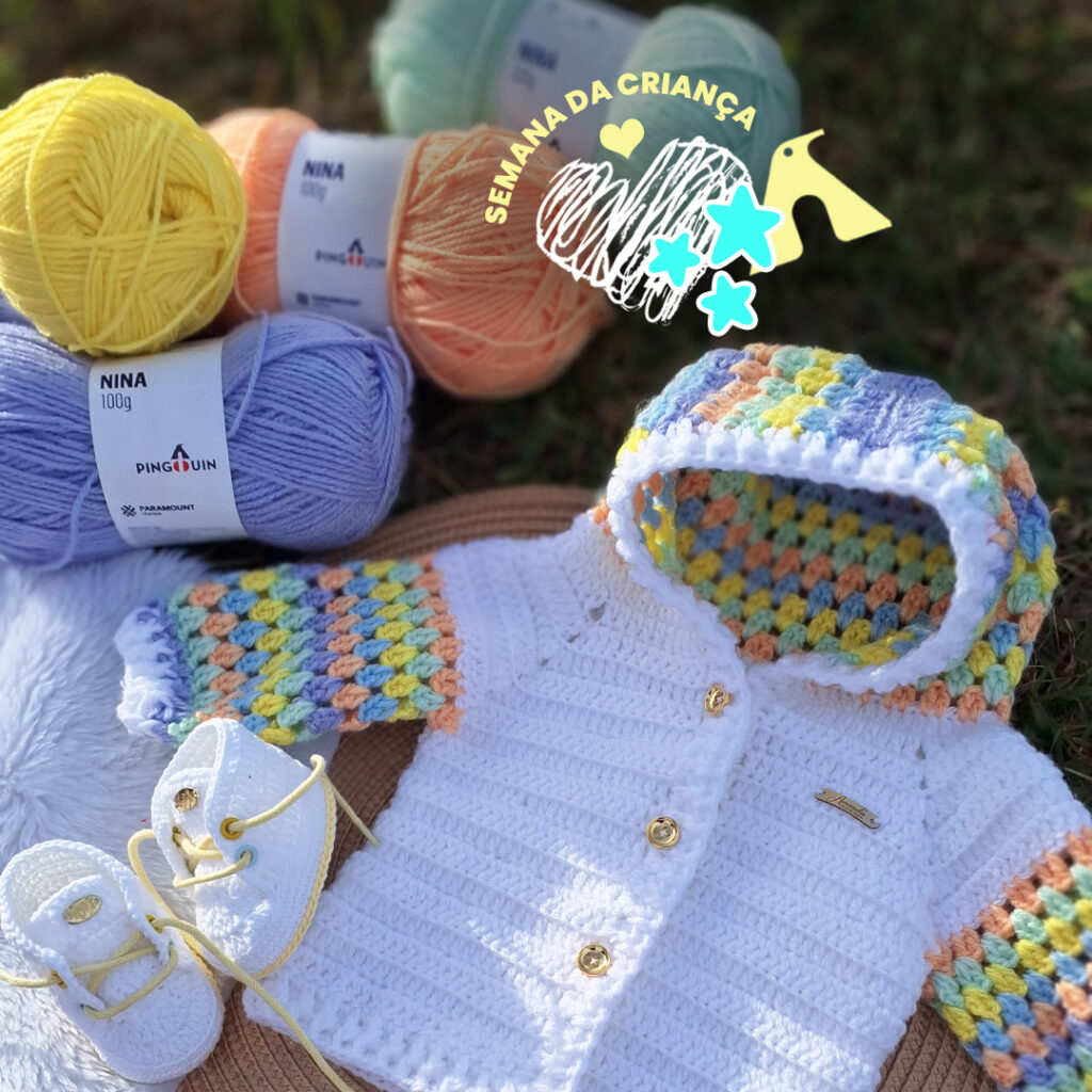 casaquinho de croche para bebe