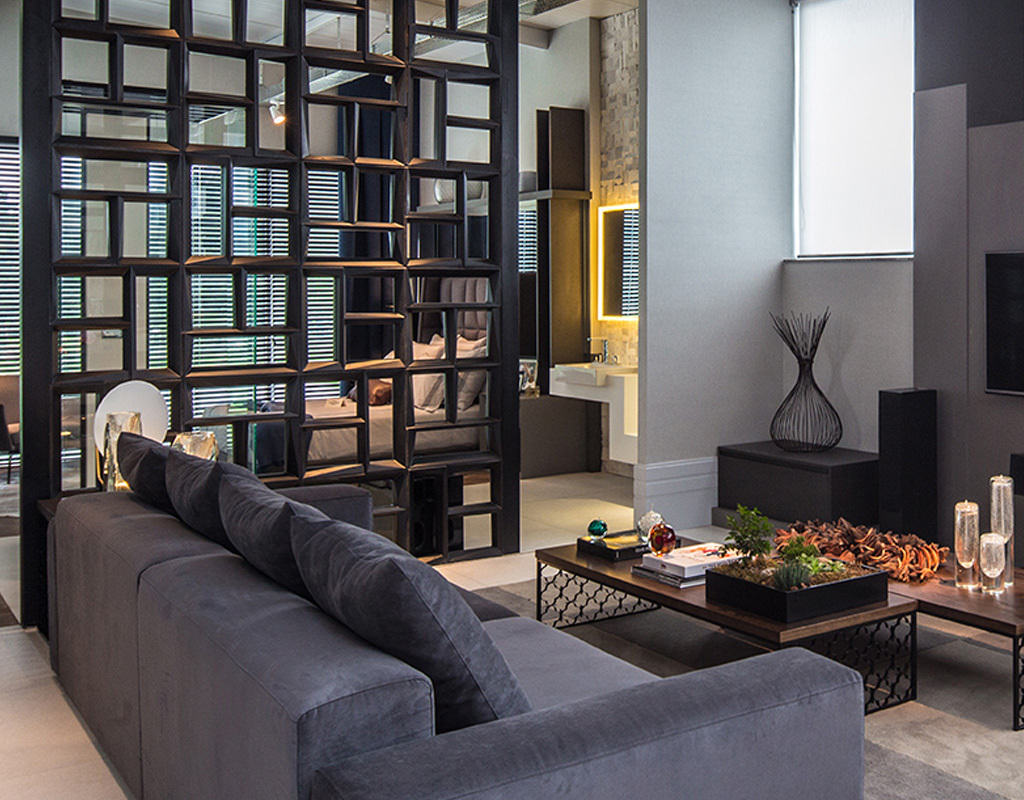 ideias de decoração com cobogós para sala pequena