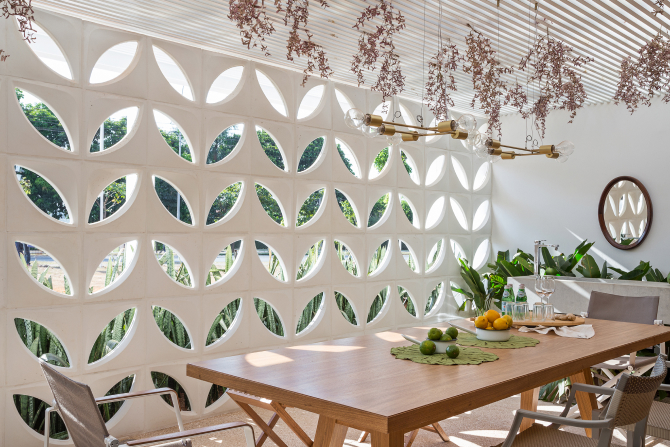 ideias de decoração com cobogós para sala pequena