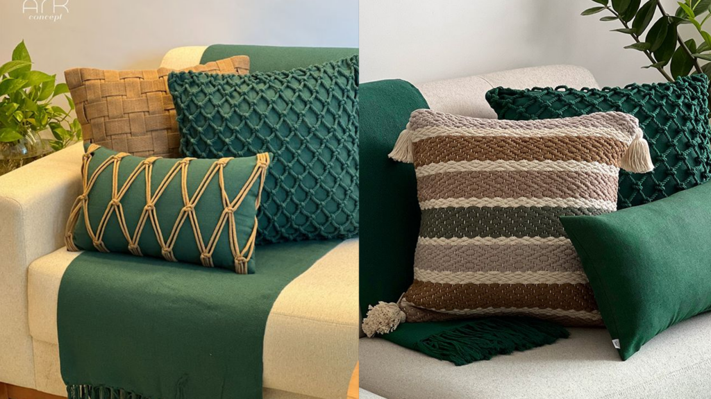 Tendências de texturas e materiais para almofadas em 2024