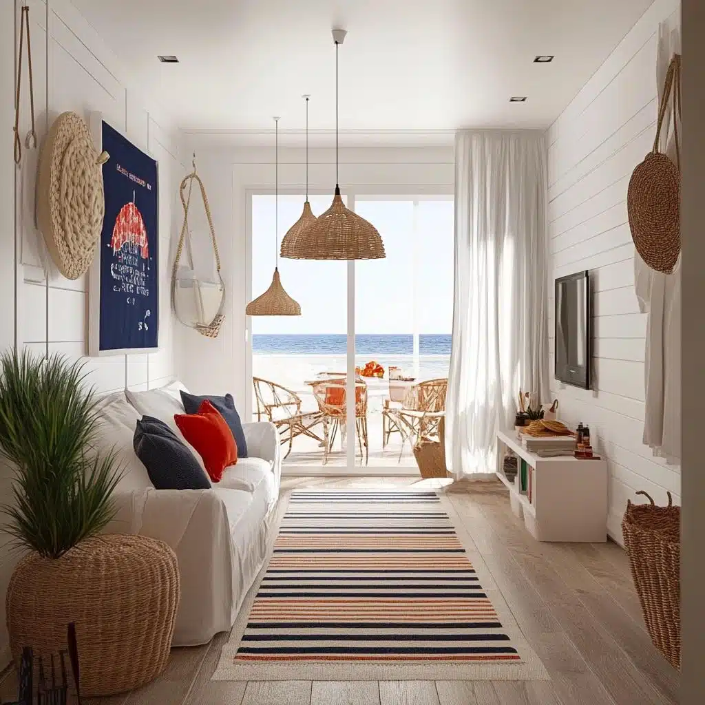 porcelanato ou cimento queimado sala praia