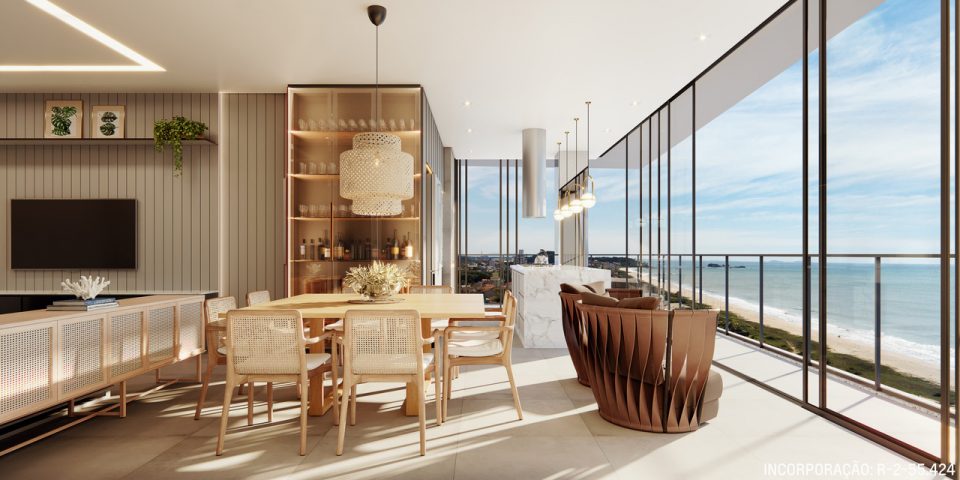 porcelanato ou cimento queimado sala praia