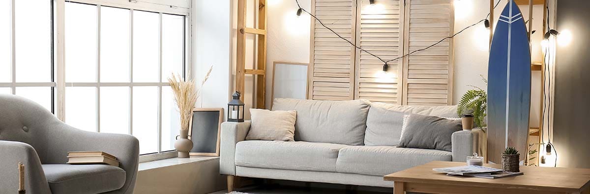 porcelanato ou cimento queimado sala praia