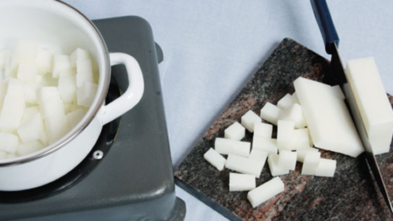 como fazer sabonete solido