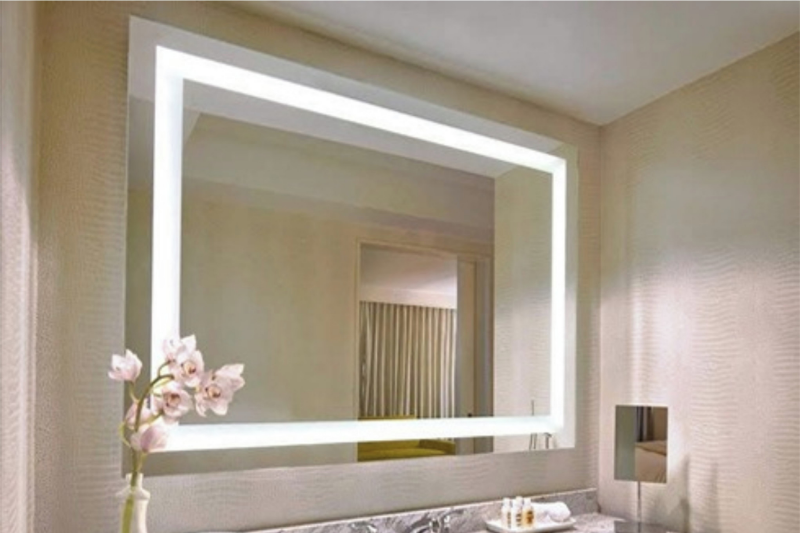 como instalar espelho com led no banheiro