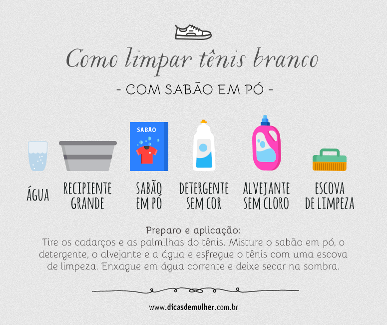 como limpar tenis branco