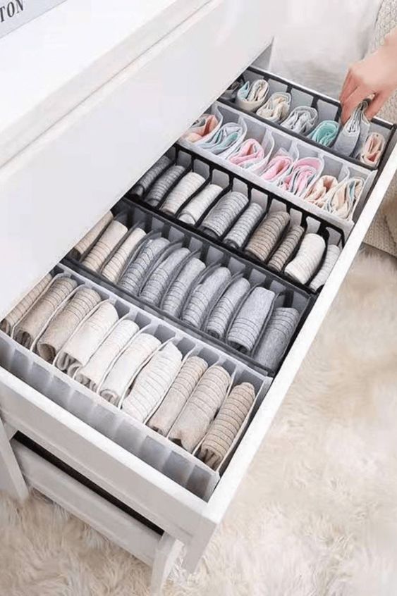 como organizar panos de prato