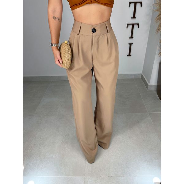 como usar calca alfaiataria bege