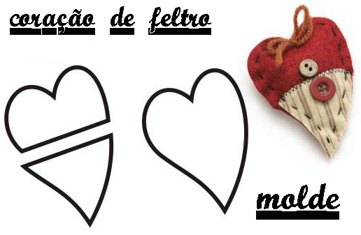 ideias criativas molde coração artesanato