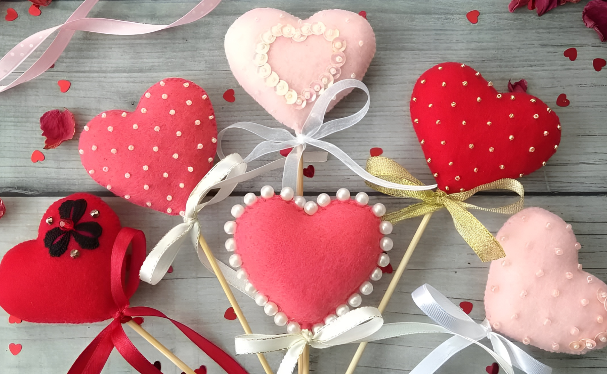 ideias criativas molde coração artesanato