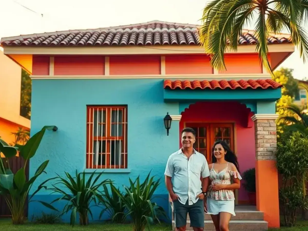 melhores cores para pintar a casa por fora