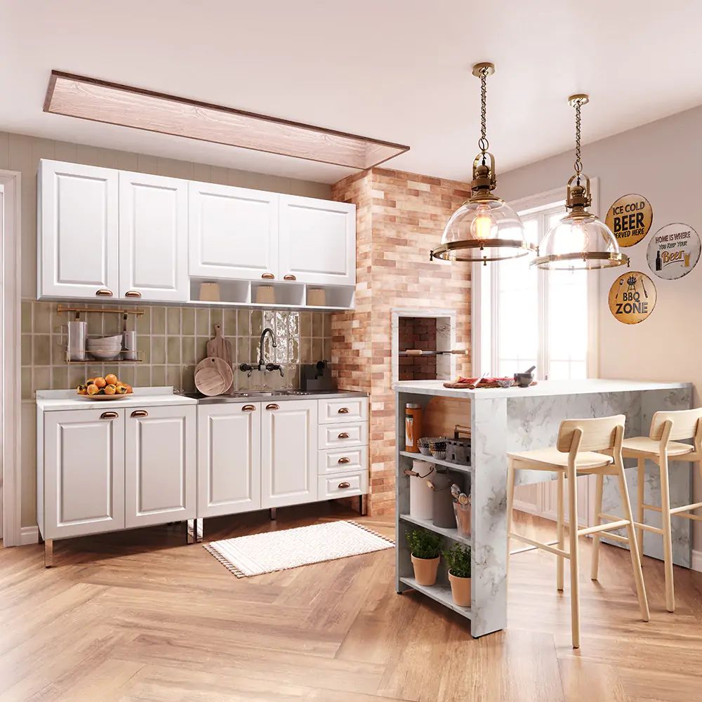 Tendências de Cozinhas com Bancada para 2026: Inovação e Funcionalidade