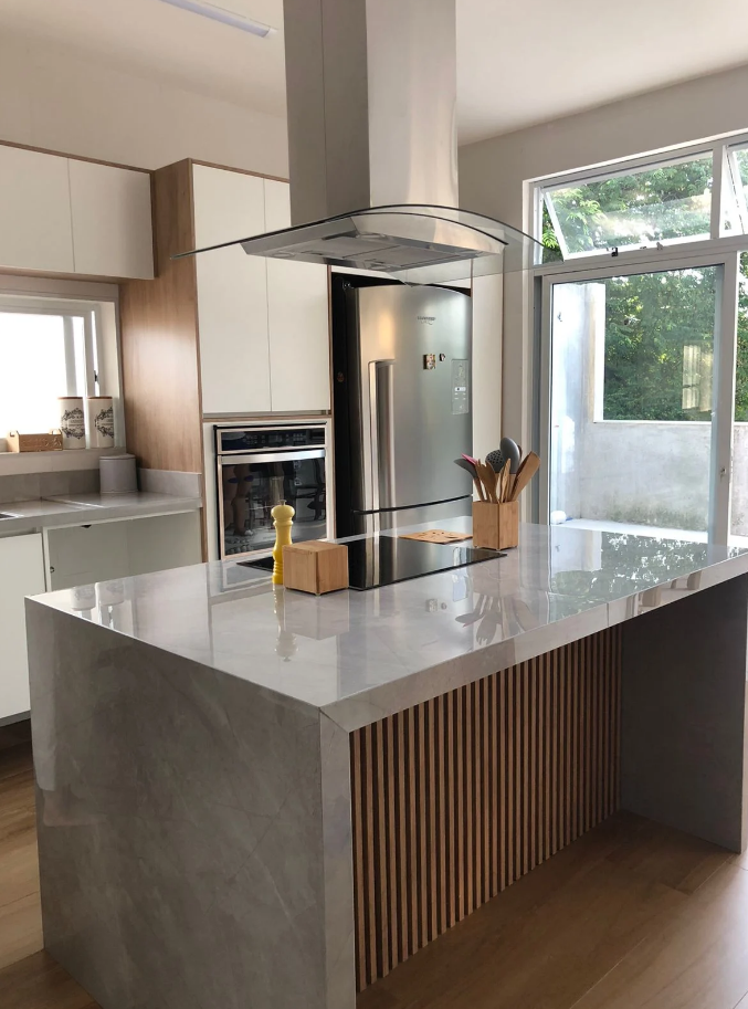 ideias de cozinha com ilha central pequena