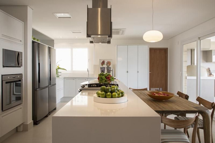 cozinha com ilha central