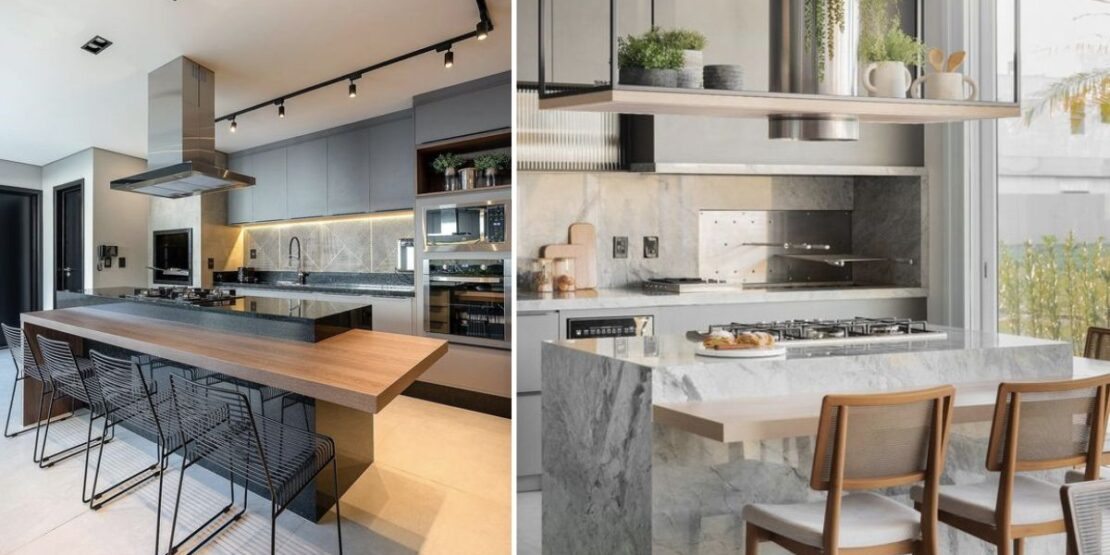 erros comuns projeto ilha cozinha pequena