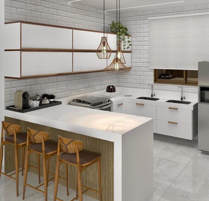 planejamento cozinha conceito aberto