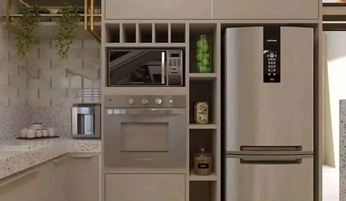 cozinha planejada com torre quente