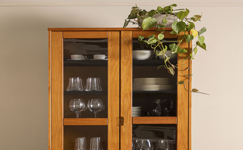 ideias de cristaleira moderna para sala de estar