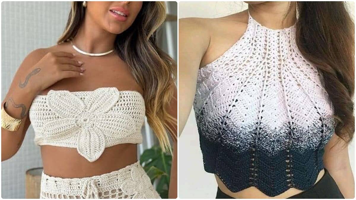 ideias de cropped de croche para o verao