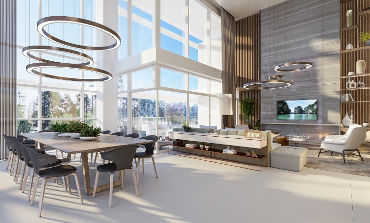 luminárias pendentes para pé direito duplo