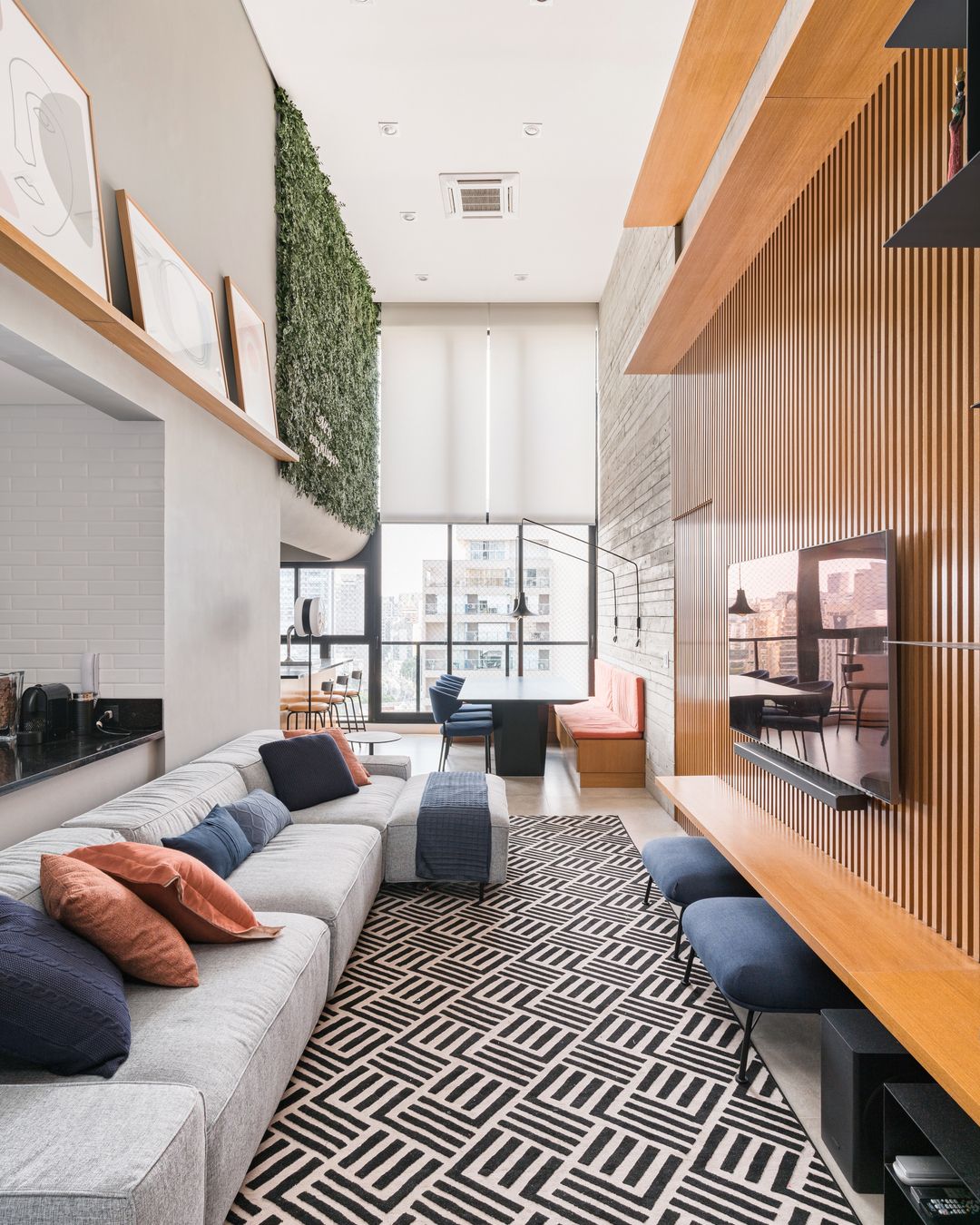 decoracao com pe direito duplo