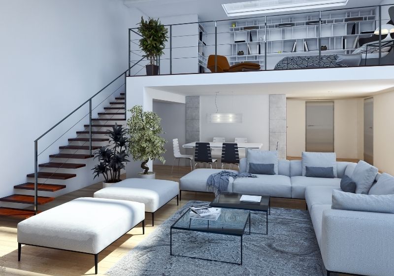 decoracao com pe direito duplo