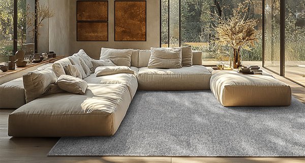 decoracao com tapete geometrico