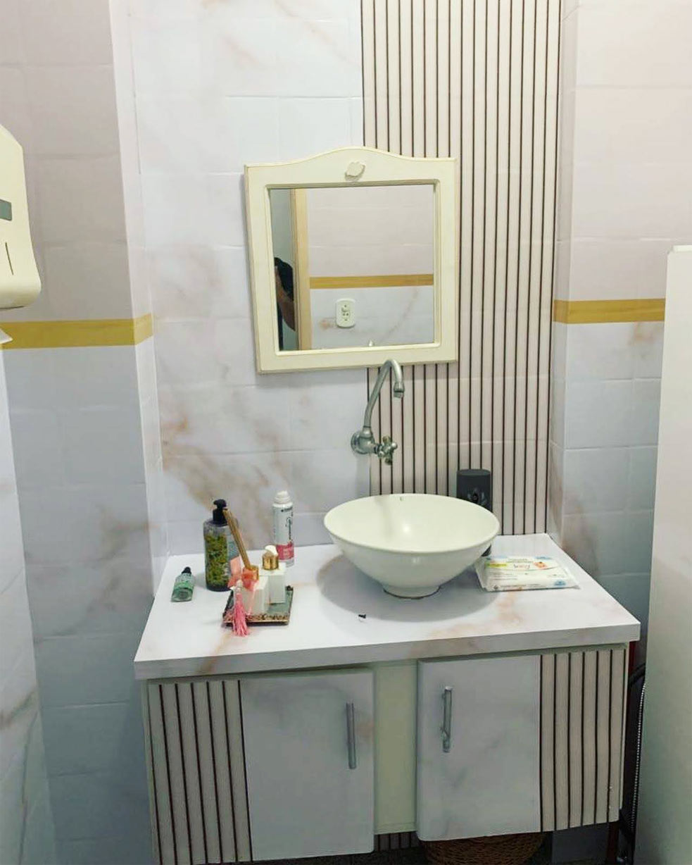 decoracao de banheiro com adesivo