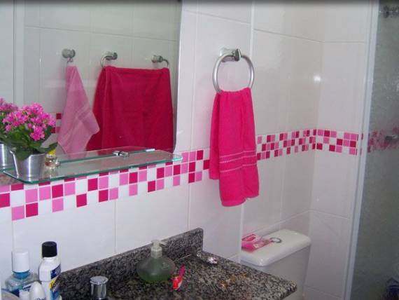ideias de decoracao banheiro pastilha rosa