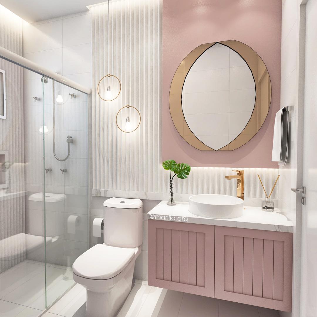 erros comuns decoracao banheiro pastilha rosa