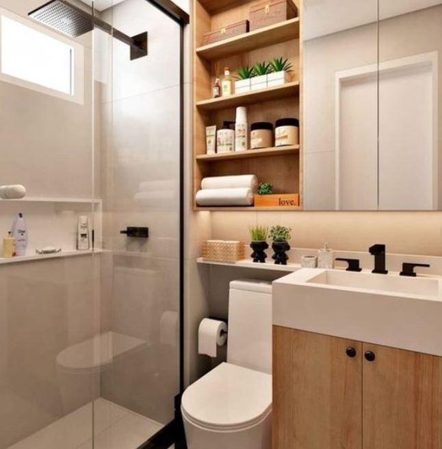 decoracao de banheiro pequeno e simples