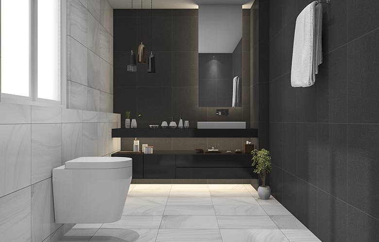 decoracao de banheiro preto