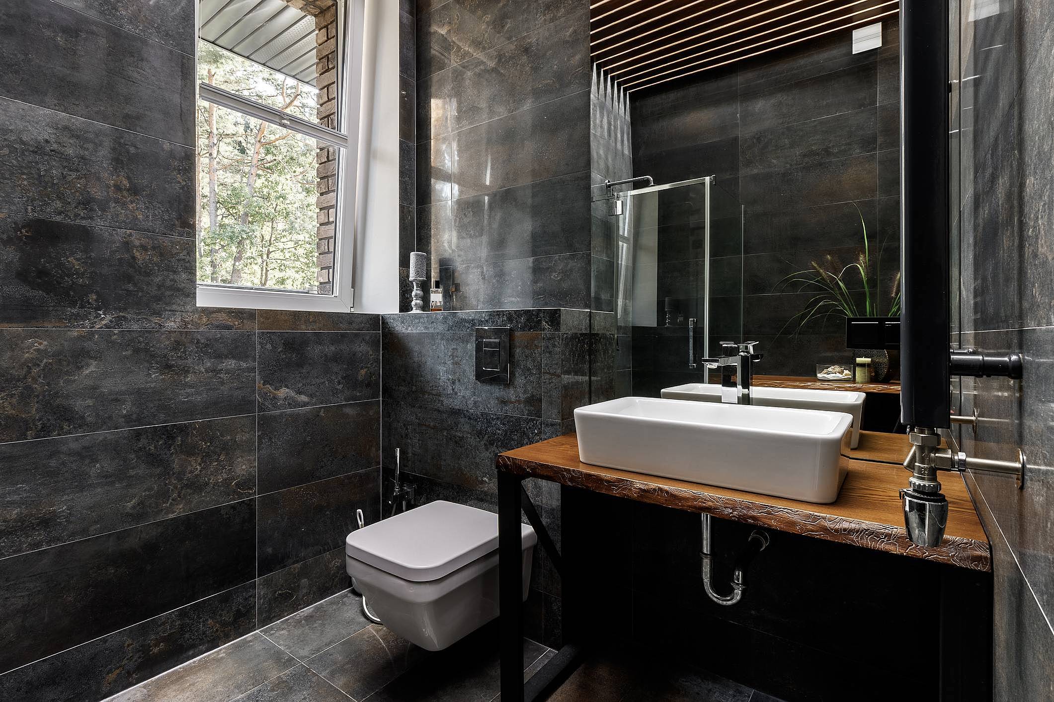 decoracao de banheiro preto