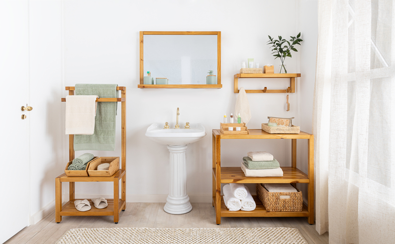 decoracao de banheiro rustico