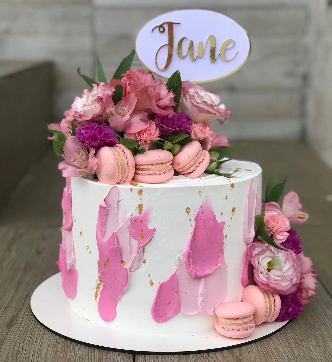 como fazer decoração de bolo feminino com bico 1m